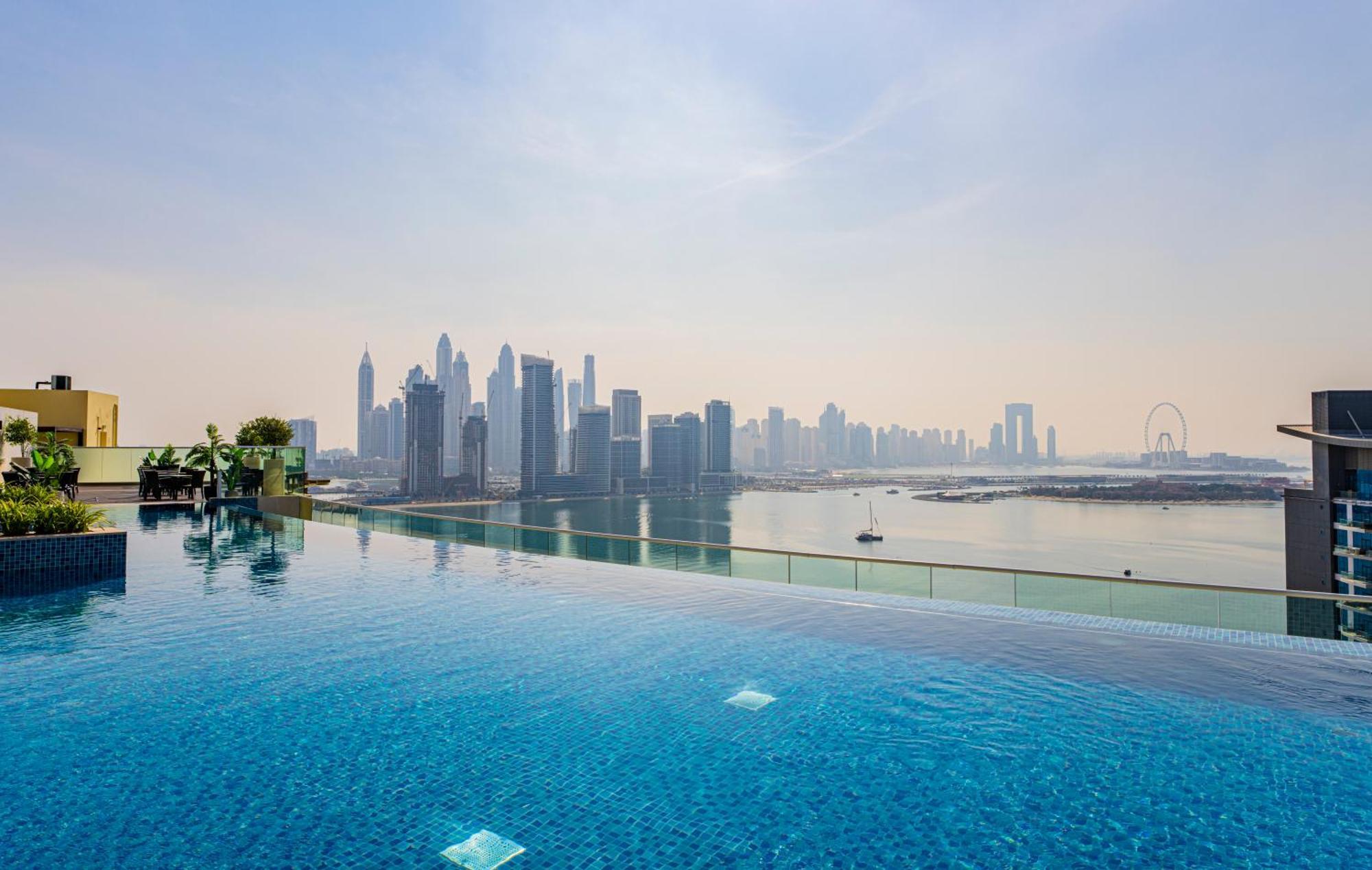 Studio With Pool And Private Beach Access On Palm Jumeirah Дубай Экстерьер фото