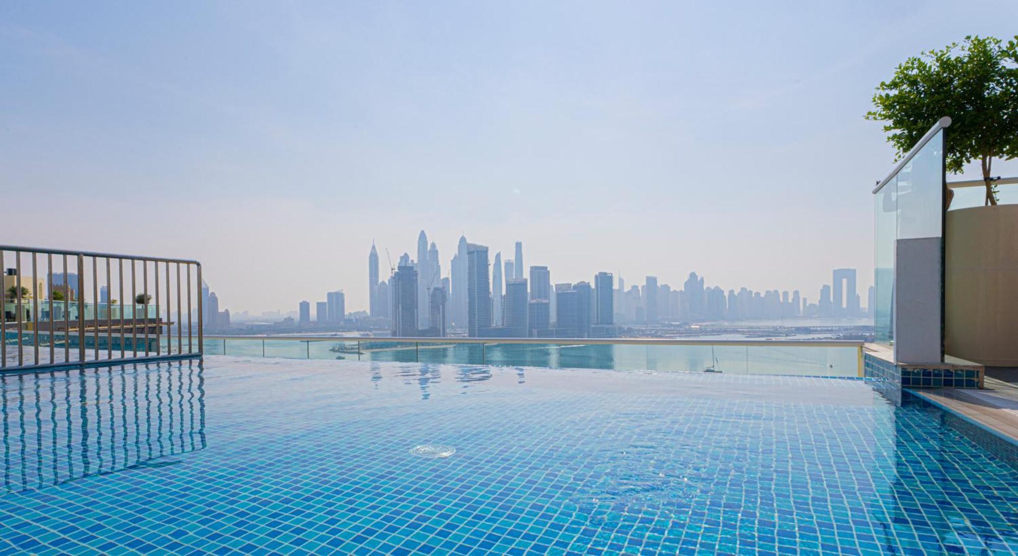 Studio With Pool And Private Beach Access On Palm Jumeirah Дубай Экстерьер фото